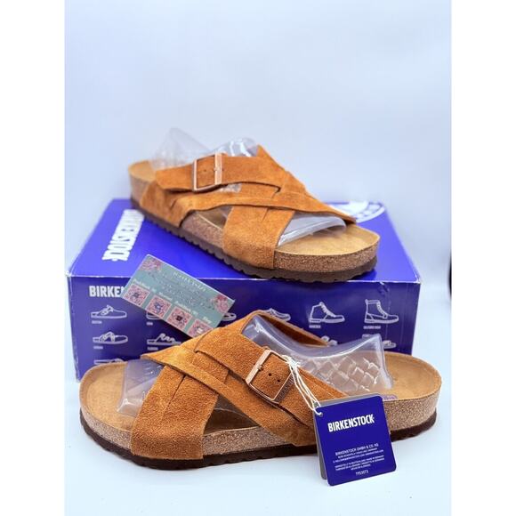 BIRKENSTOCK Men\'s Lugano‎ Suede Sandals - Size 13